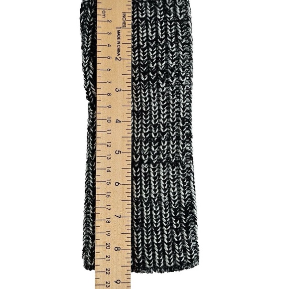 Rebecca Minkoff Charcoal and Black Knit Fingerless Gloves - Picture 7 of 10